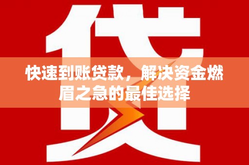 南沙快速到账贷款，解决资金燃眉之急的最佳选择