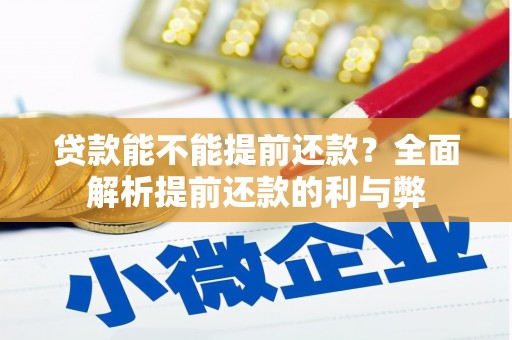 南沙贷款能不能提前还款？全面解析提前还款的利与弊