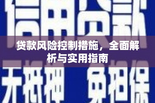 南沙贷款风险控制措施，全面解析与实用指南